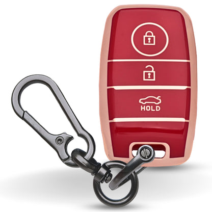 Kia Gold Line TPU Key Cover with Keychain