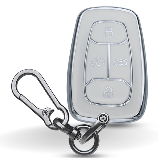 Tata Silver Line TPU Key Cover with Keychain