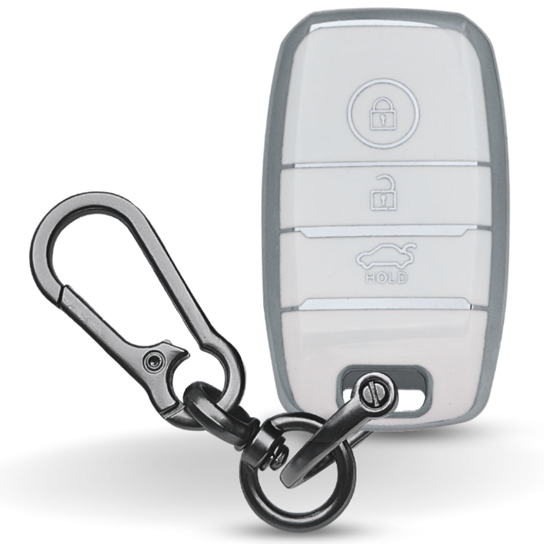 Kia Silver Line TPU Key Covery with Keychain