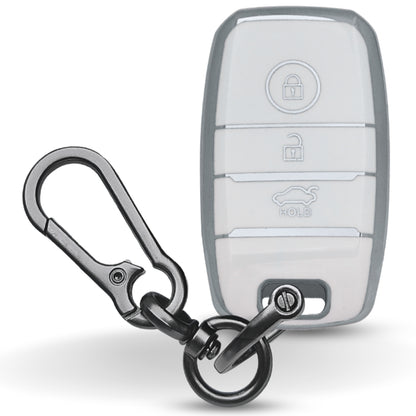 Kia Silver Line TPU Key Covery with Keychain