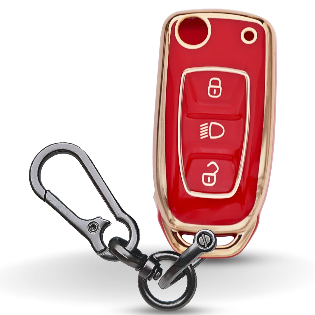 Tata Gold Line TPU Key Cover with Keychain