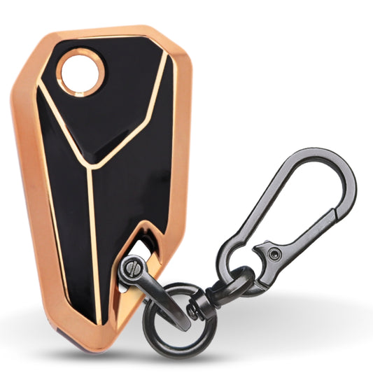 Bike Gold Line TPU Key Cover with  Keychain  (Type 1)