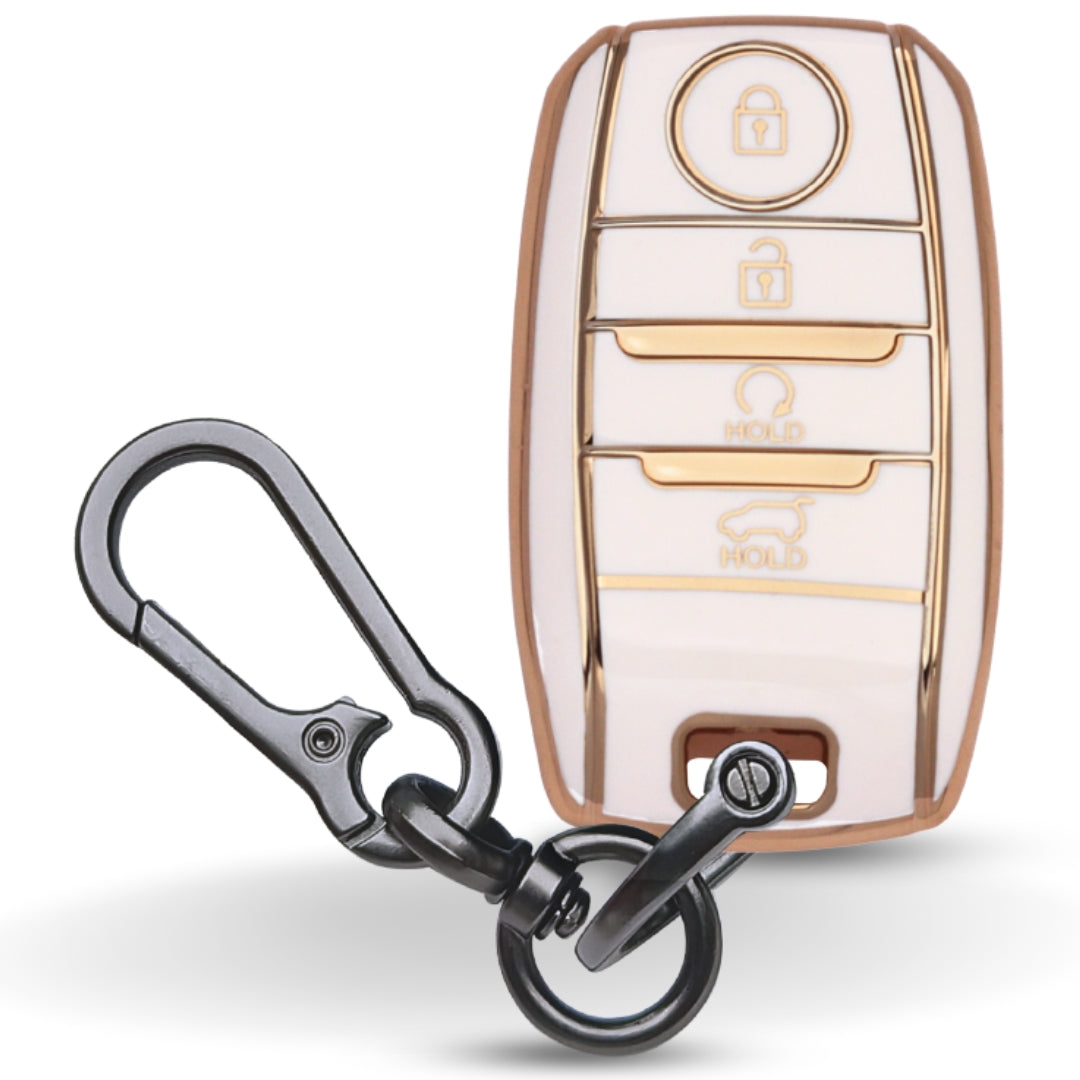 Kia Gold Line TPU Key Cover with Keychain