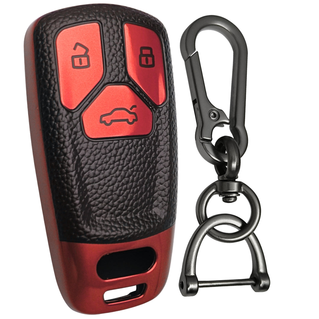 Schlüssel Gummi Cover Schlüsselhülle in Rot Geeignet Für Audi A4 A5 A6 A7  Q5 Q7 S4 S5 S6 S7 SQ5 SQ7