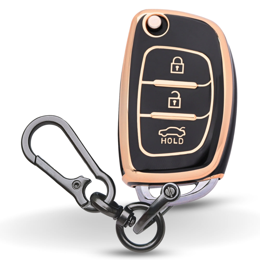 Hyundai Gold Line TPU Key Cover with Keychain