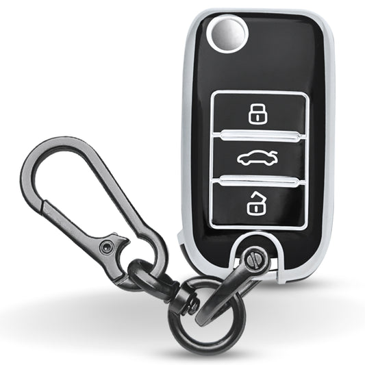 MG Silver Line TPU Key Cover with Keychain