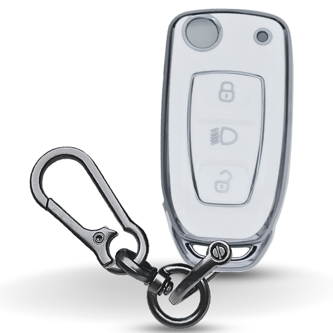 Tata Silver Line TPU Key Cover with Keychain