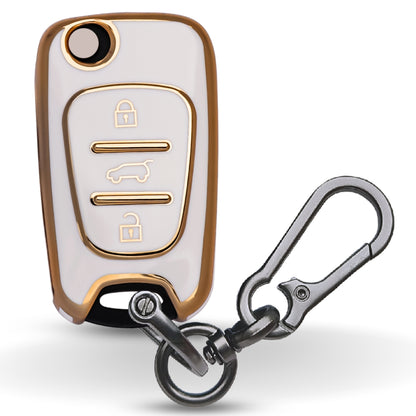 Hyundai Gold Line TPU key Cover with Keychain. (Type 1)