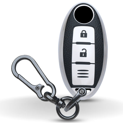 Nissan TPU Leather Key Cover with Keychain (Type 1)