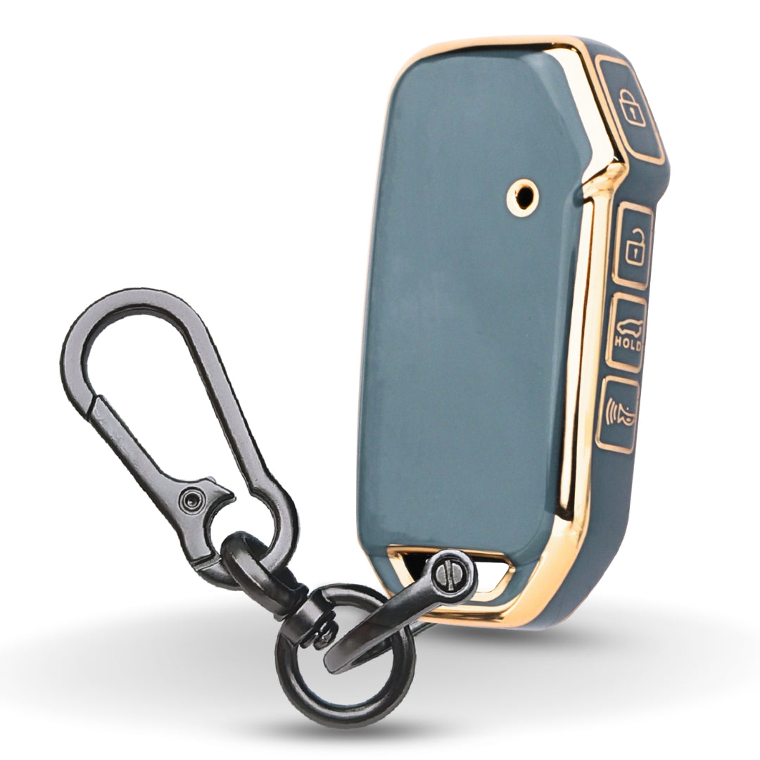 Kia Gold Line TPU Key Cover with Keychain