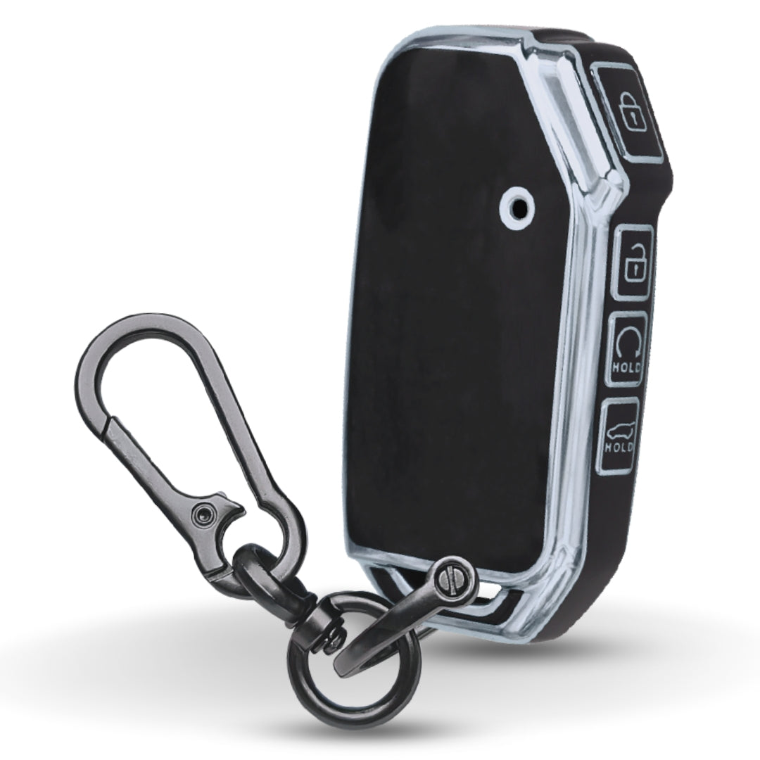 Kia Silver Line TPU Key Cover with Keychain