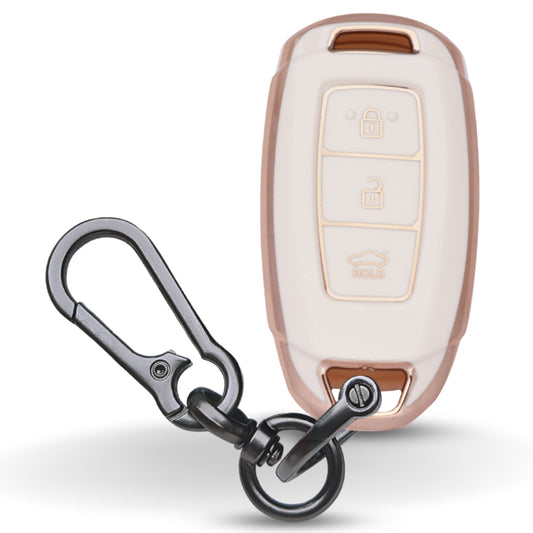 Hyundai Gold Line TPU Key Cover with Keychain