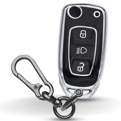 Tata Silver Line TPU Key Cover with Keychain