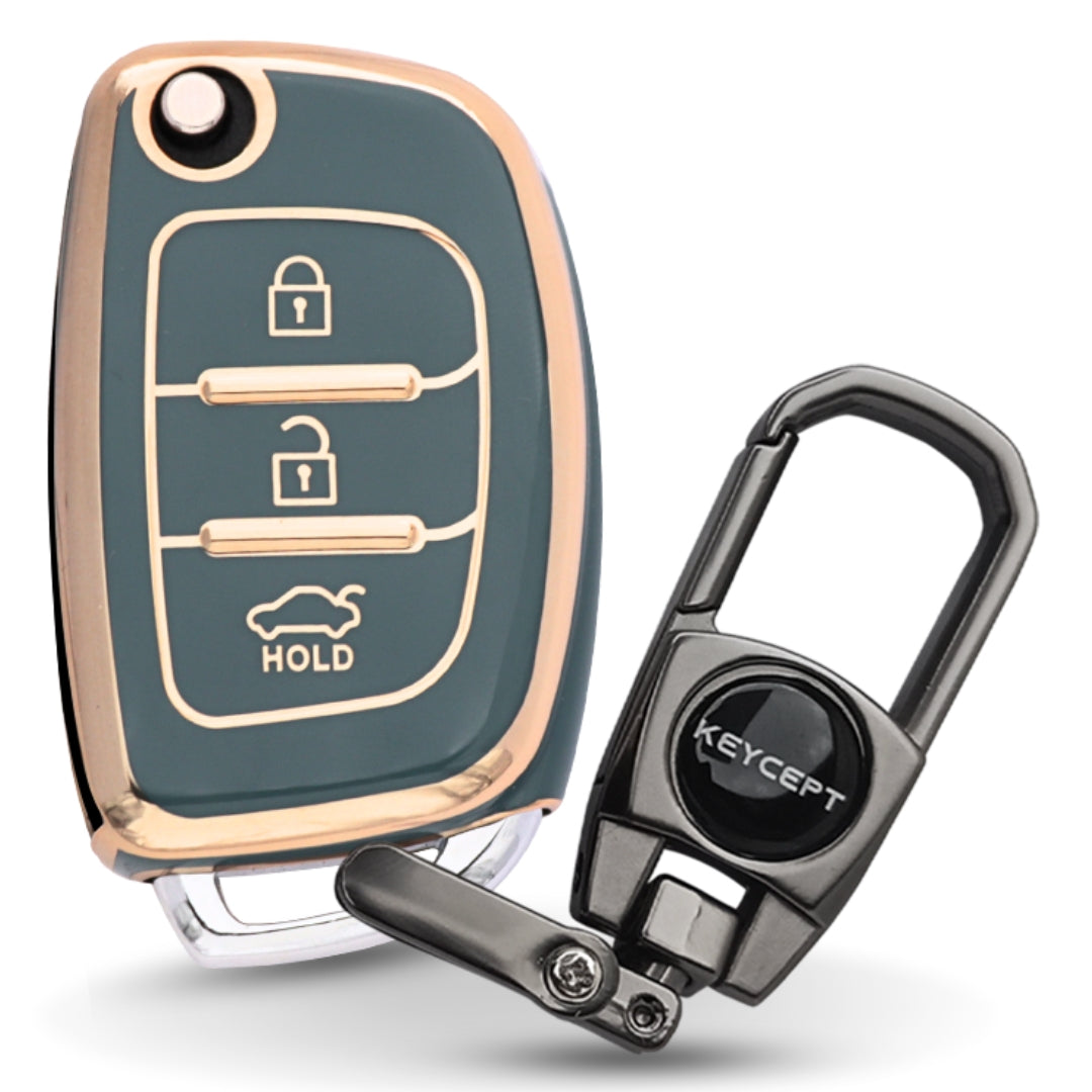 Hyundai Gold Line TPU Key Cover with Keychain (Type 2)