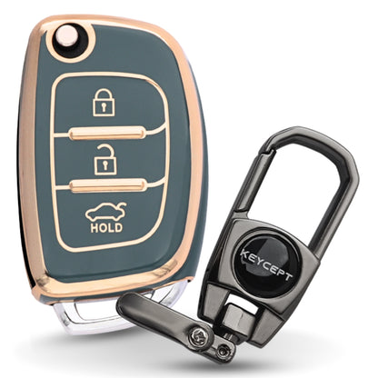 Hyundai Gold Line TPU Key Cover with Keychain