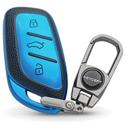 MG TPU Leather Key Cover with Keychain. (Type 1)