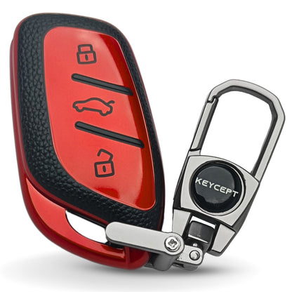 MG TPU Leather Key Cover with Keychain. (Type 1)