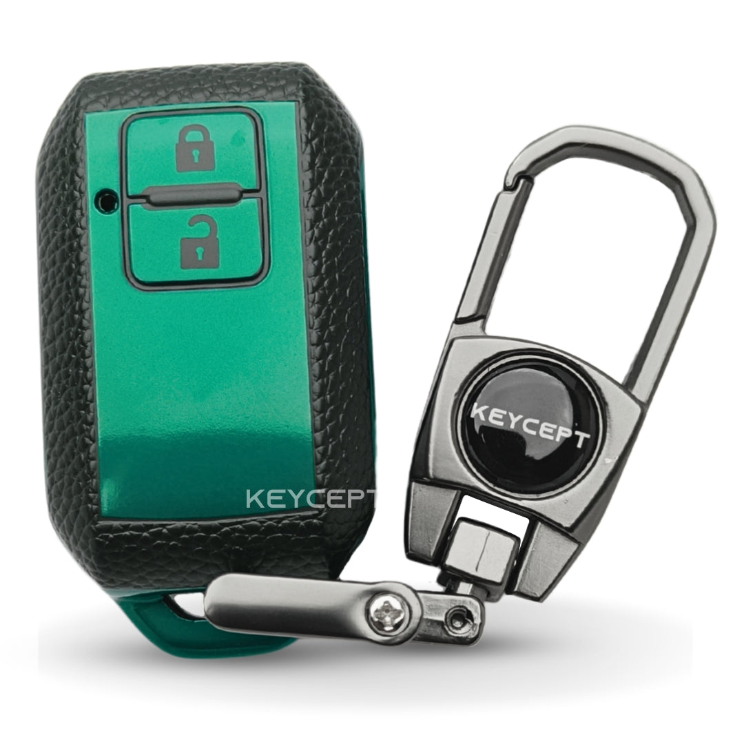 Suzuki TPU Leather Key Cover with Keychain. (Type 2)