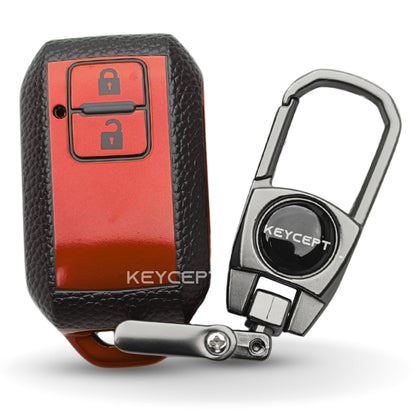 Suzuki TPU Leather Key Cover with Keychain. (Type 2)