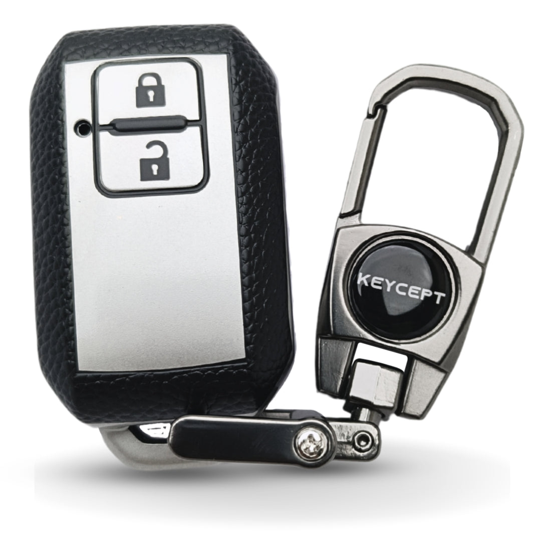 Suzuki TPU Leather Key Cover with Keychain. (Type 2)