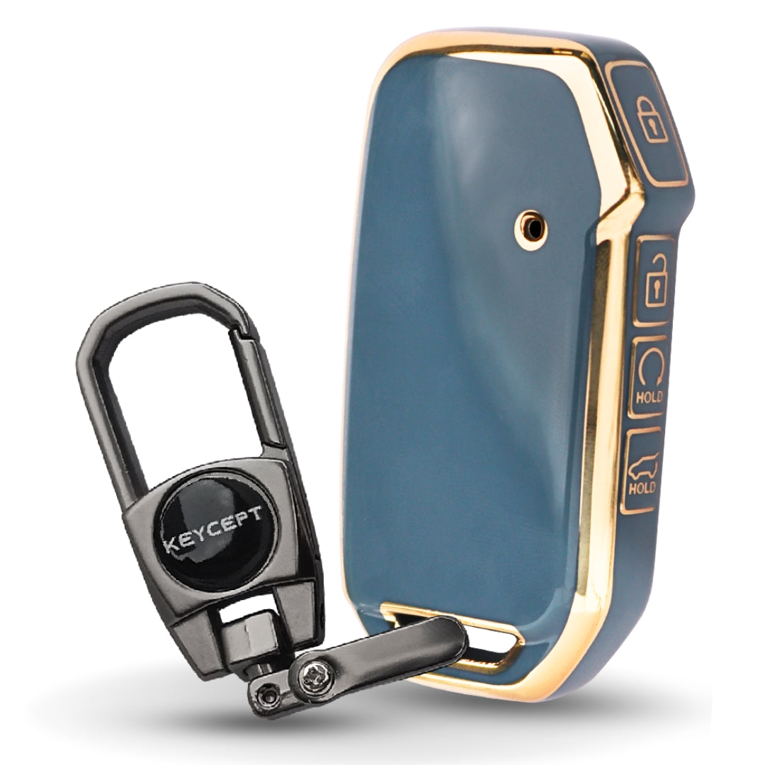 Kia Gold Line TPU Key Cover with Keychain (Type 2)