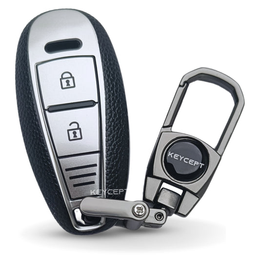 Suzuki TPU Leather Key Cover with Keychain (Type 2)