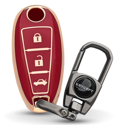 Suzuki Gold Line TPU Key Cover with Keychain