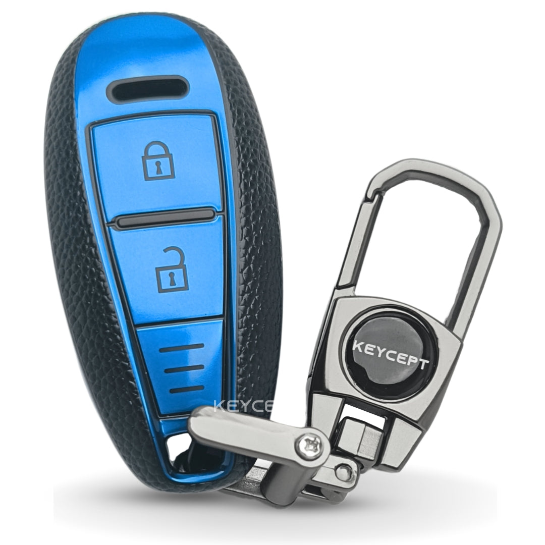 Suzuki TPU Leather Key Cover with Keychain (Type 2)
