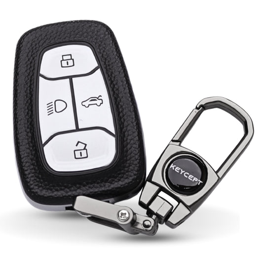 Tata TPU Leather Key Cover with Keychain (Type 2)