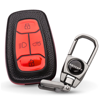 Tata TPU Leather Key Cover with Keychain (Type 2)