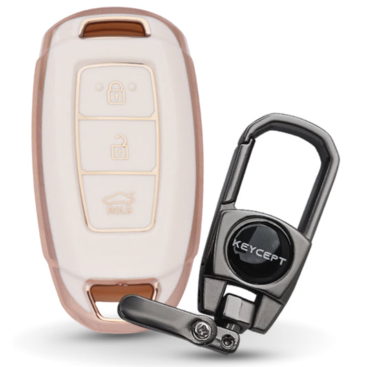 Hyundai Gold Line TPU Key Cover with Keychain (Type 2)