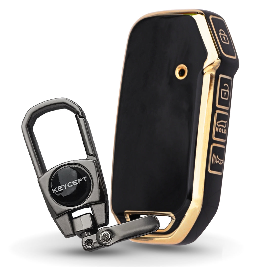 Kia Gold Line TPU Key Cover with Keychain (Type 2)