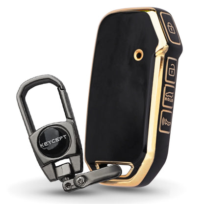 Kia Gold Line TPU Key Cover with Keychain (Type 2)