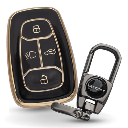 Tata Gold Line TPU Key Cover with Keychain