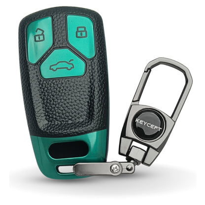 Audi TPU Leather Key Cover With keychain (Type 2)