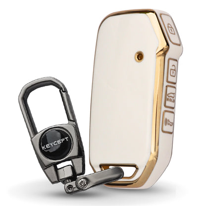 Kia Gold Line TPU Key Cover with Keychain