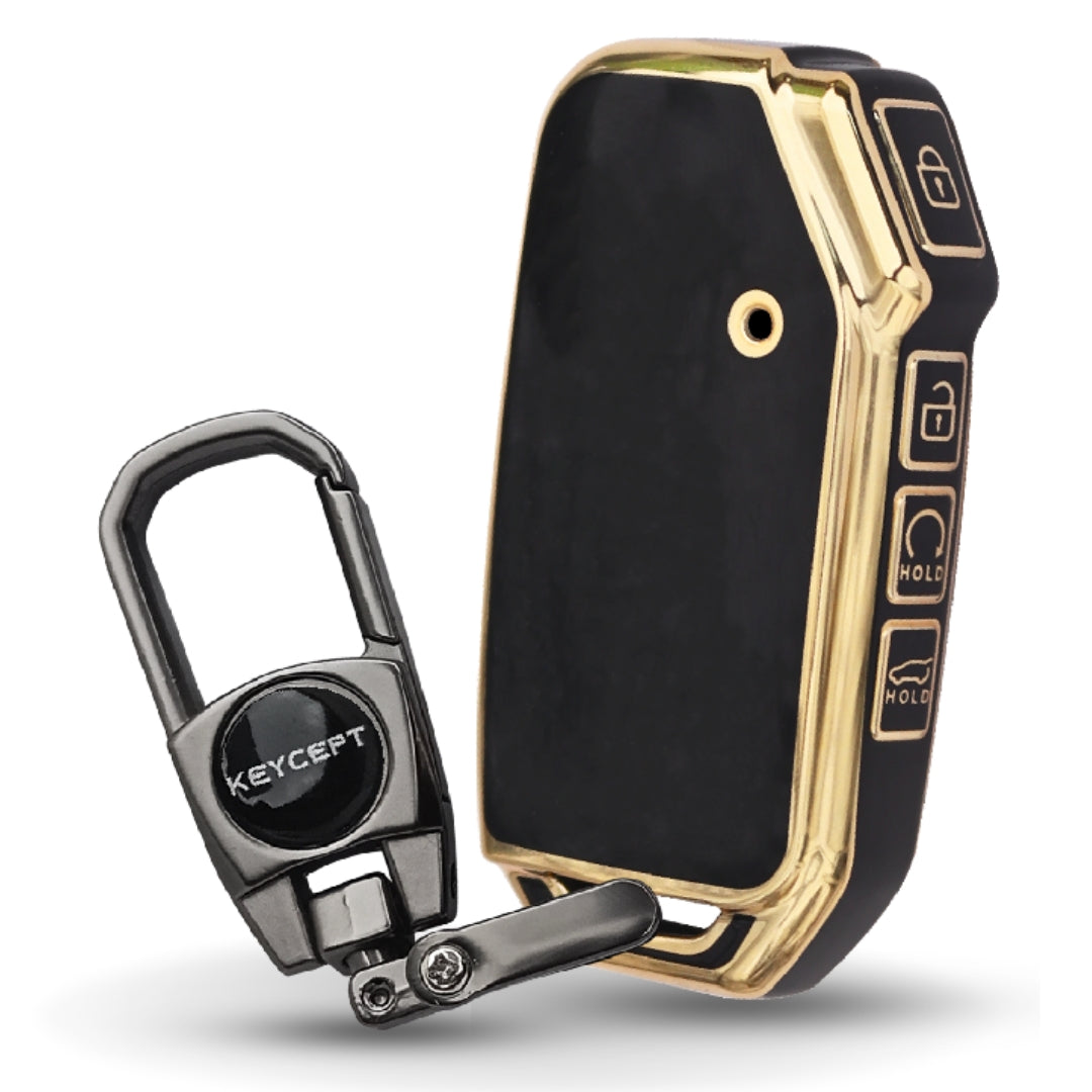 Kia Gold Line TPU Key Cover with Keychain (Type 2)