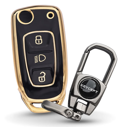 Tata Gold Line TPU Key Cover with Keychain