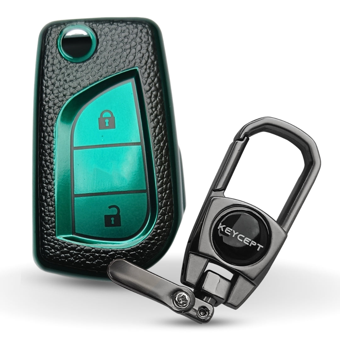 TPU Leather Key Cover with Keychain (Type 2)