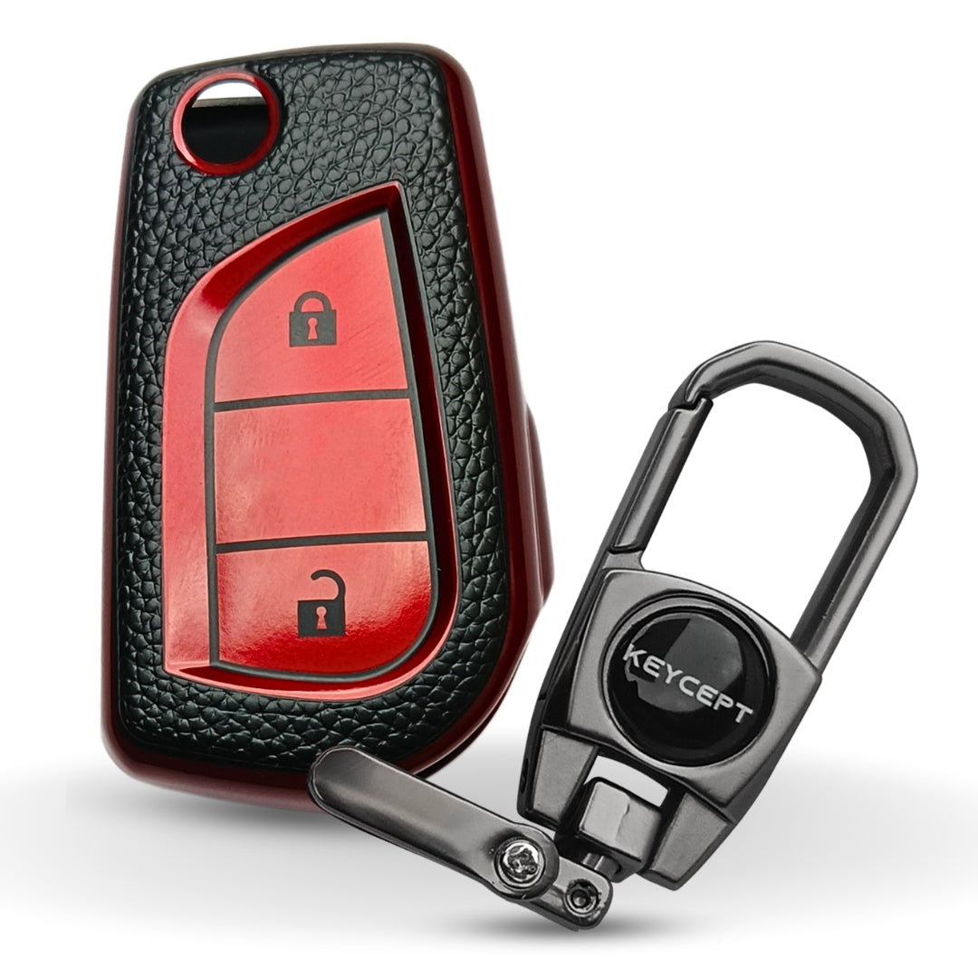 TPU Leather Key Cover with Keychain (Type 2)