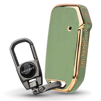 Kia Gold Line TPU Key Cover with Keychain (Type 2)