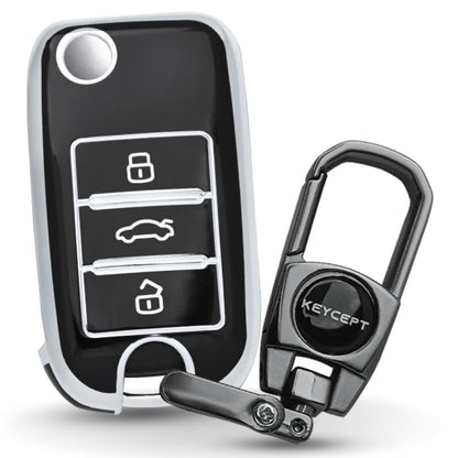 MG Silver Line TPU Key Cover with Keychain