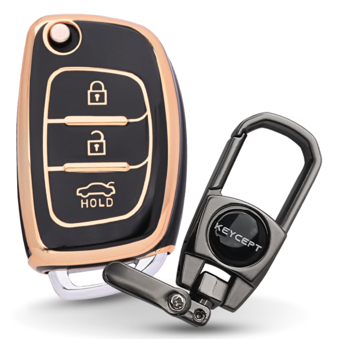 Hyundai Gold Line TPU Key Cover with Keychain