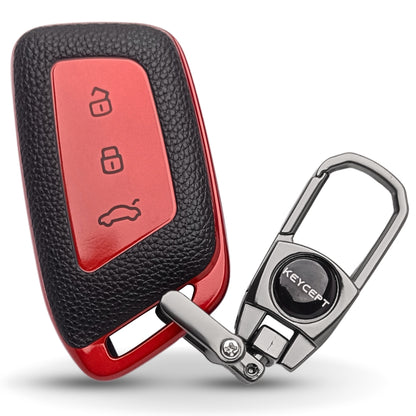 MG TPU Leather Key Cover with Keychain. (Type 2)