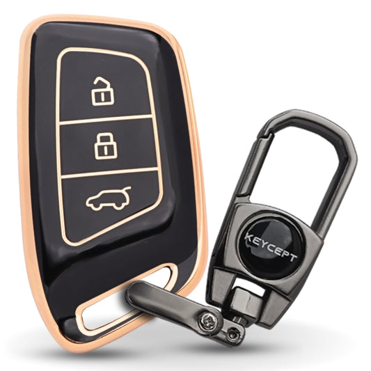 MG Gold Line TPU Key Cover with Keychain (Type 2)