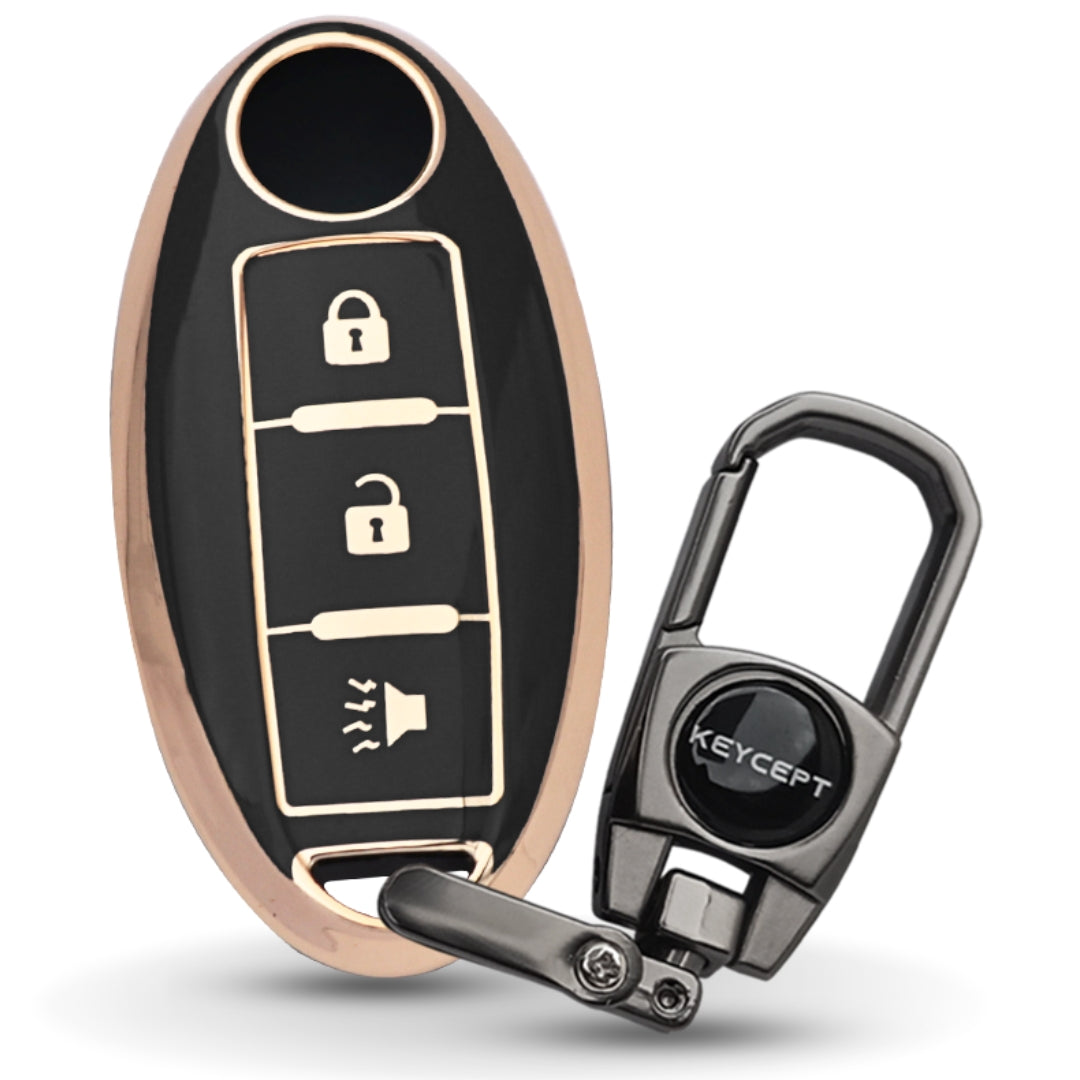 Nissan Gold Line TPU Key Cover with Keychain (Type 2)