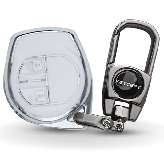 Suzuki Silver Line TPU Key Cover with Keychain