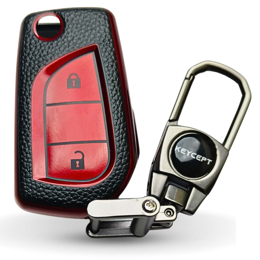 TPU Leather Key Cover with Keychain (Type 2)