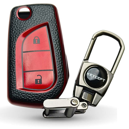 TPU Leather Key Cover with Keychain