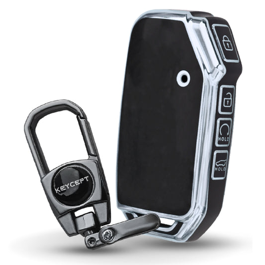 Kia Silver Line TPU Key Cover with Keychain